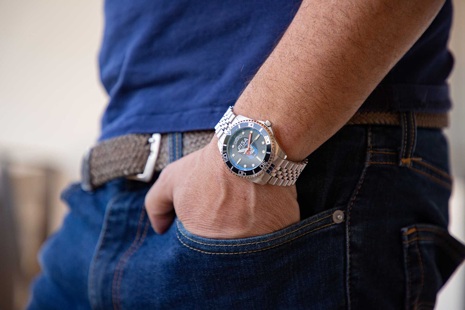 Orologio Pisa calcio ambientato | Benedetti gioielleria artigianale